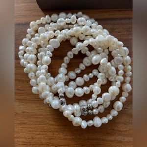Silpada Set of Seven Pearl Bracelets